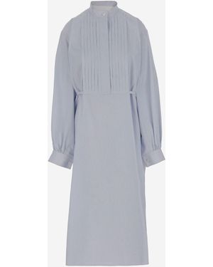 Jil Sander Cotton Chemise Dress - Blue