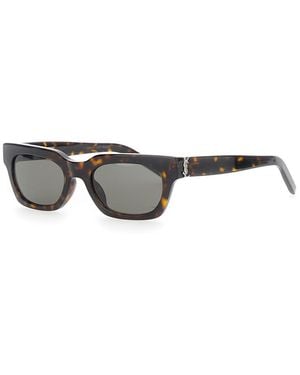 Saint Laurent Sunglasses Wellington Leopard Print Acetate - Brown