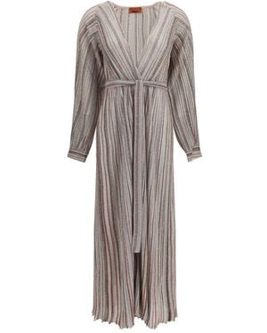 Missoni Multicolor Viscose Cocktail Dress - Gray