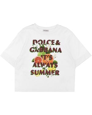 Dolce & Gabbana Dolce & Gabbana Glitter Print T-Shirt - White