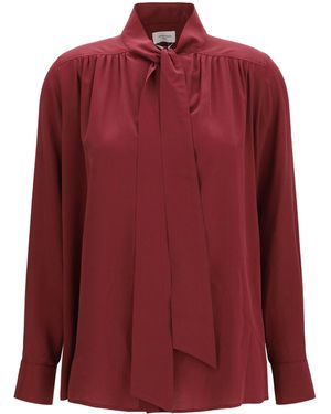 Jacob Cohen Silk Shirt With Tie - Red
