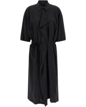 Lemaire 'Asymmetrical Shirt Dress' Dress - Black