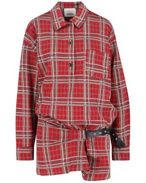 Isabel Marant Blandia Shirt Dress - Red