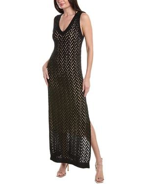 Brunello Cucinelli Linen Silk Maxi Dress - Black