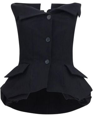 Magda Butrym Silk Waistcoat Clothing - Black
