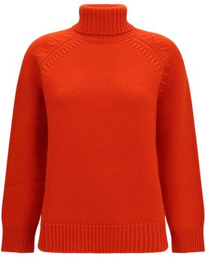 P.A.R.O.S.H. Turtleneck Cashmere Sweater - Red