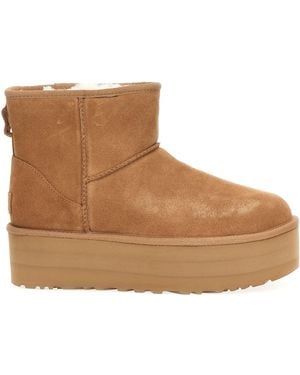 UGG Classic Mini Platform Ankle Boots - Brown