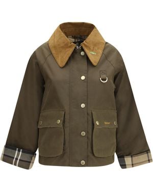 Barbour Modern Spey Wax Jack Cotton Jacket - Green