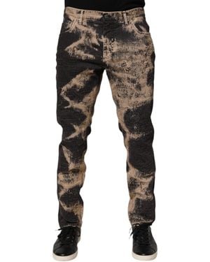 Dolce & Gabbana Bleached Corduroy Trousers - Black