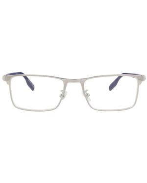 Montblanc Eyeglasses Rectangle Full Rim, Frame And Clear Demo Lens Mb0187O002 - Metallic