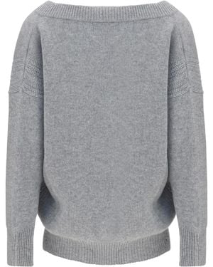 Ermanno Scervino Knit Dress With Slip - Gray