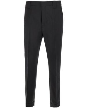 Versace Look 20 Double Pleat Wool Pants - Black