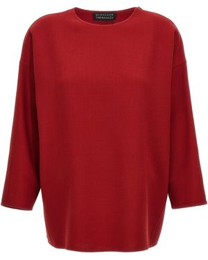 Gianluca Capannolo Bettina Top Virgin Wool Tops - Red