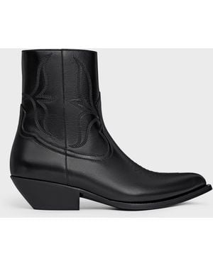 Celine Bottine Zippée Leon 50 Boot - Black