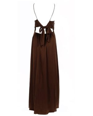 THE GARMENT Long Dress Cata Silk - Brown