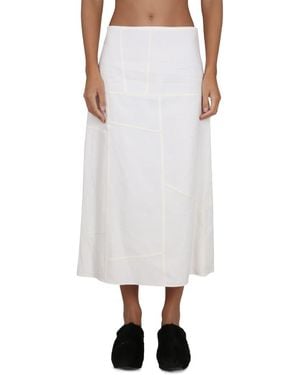 Jil Sander Cotton Skirt - White