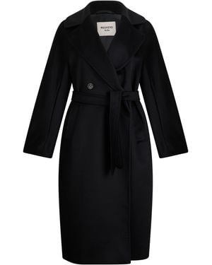 Weekend by Maxmara Double-Breasted Wool Coat - Black