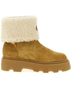Moncler Aurea Ankle Boots Calfskin Leather (Bos Taurus) Boots - Natural