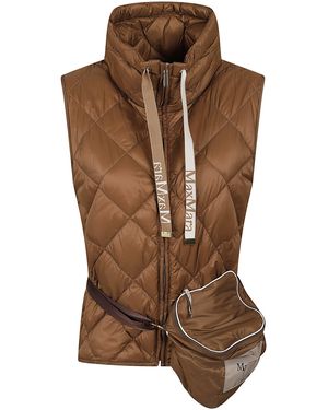 Max Mara Cube Imbottito Smanicato Tregic Poliammide Cappotto - Brown