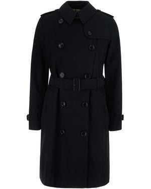 Burberry Short Trench Coat Kensington Cotton - Black