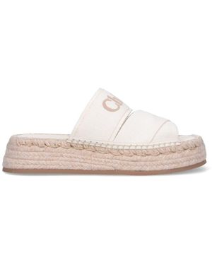 Chloé Mila Espadrilles Sandals - White