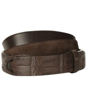 Orciani Camoscio Cocco Crocodile Suede - Brown