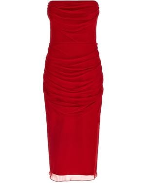 Carolina Herrera Chiffon Dress - Red