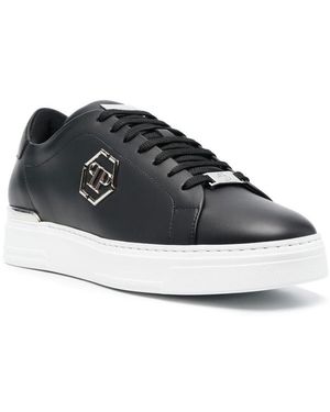 Philipp Plein Flat Shoes Leather - White