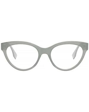 Fendi Eyeglasses Cat Eye Full Rim, Frame And Clear Demo Lenses Lens Fe50066I095 - Brown