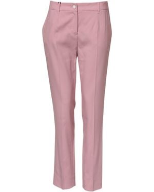 Dolce & Gabbana Straight Leg Cropped Trousers - Pink