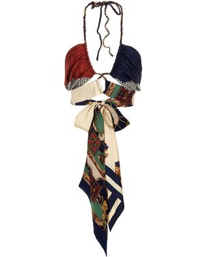 1/OFF Top Designer Scarf Tops - White