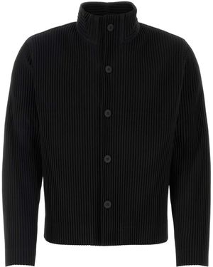 Homme Plissé Issey Miyake Homme Plisse' Issey Miyake Polyester Cardigan - Black
