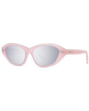 Givenchy Sunglasses Cat Eye Full Rim, Shiny Frame And Smoke Mirror Lens Gv40038I72C - Pink