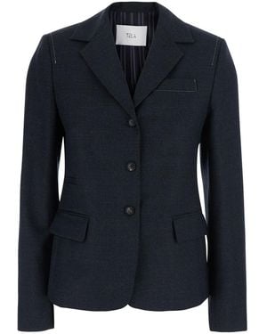 Tela Jacket Farrah Blazers - Blue