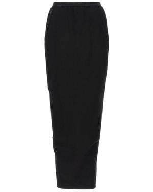 Rick Owens Soft Pillar Long Skirt - Black