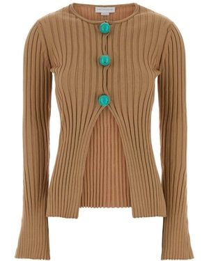 Stella McCartney Camel Cotton Cardigan - Multicolour