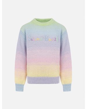 MC2 Saint Barth Girl Striped Crewneck Jumper Danya - Pink