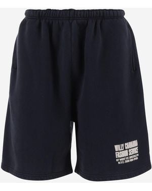 Willy Chavarria Cotton Shorts - Blue