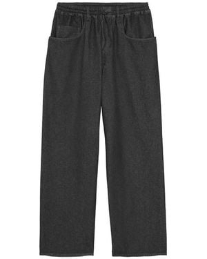 adidas Loose Fit Twill Jeans Cotton Regular & Straight-Leg Pants - Black
