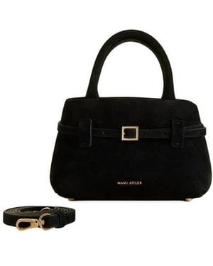 MANU Atelier Suede Tote Bag Calf - Black