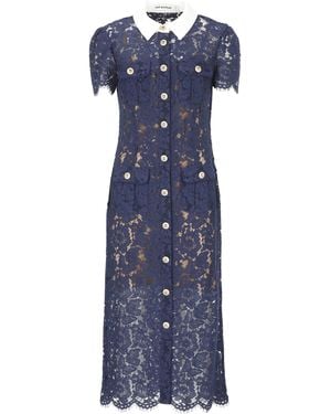 Self-Portrait Lace Dress - Blue