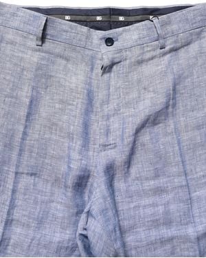 Dolce & Gabbana Dolce & Gabbana Linen Dress Trousers - Blue