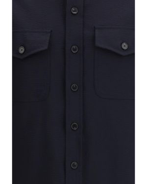 Cruna Overshirt Technical Fabric Other Materials Shirt - Blue
