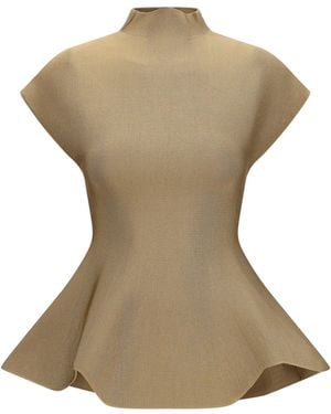 KHAITE Andra Top Viscose; Polyamide; Elastane - Metallic