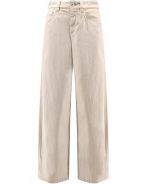 Brunello Cucinelli The Loose Barrel Jean Denim Trousers - Natural