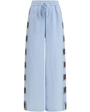 ALÉMAIS Grace Trousers Linen - Blue