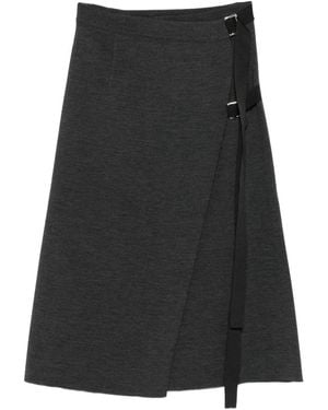 Mrz Wool Midi Skirt - Black
