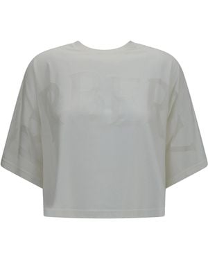 Burberry Logo Cotton T-Shirt - Grey