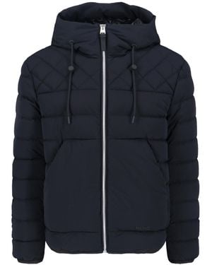 Mackage Adjustable Hood Quilted Down Jacket - Blue