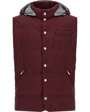 Brunello Cucinelli Polyester Sleeveless Jacket Clothing - Purple